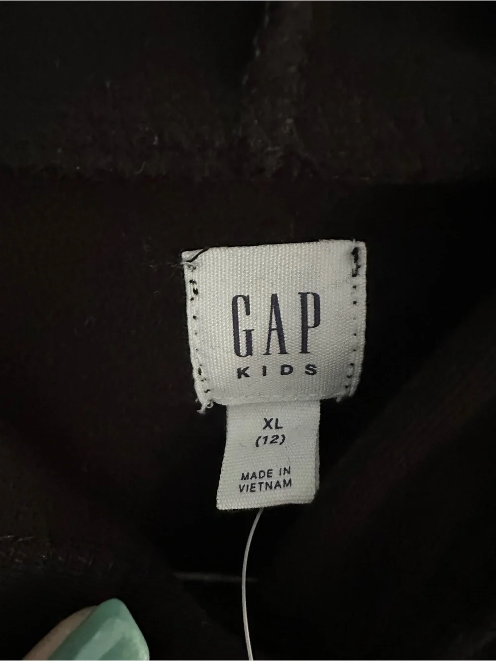 GAP Black Hoodie with Pink Lettering
